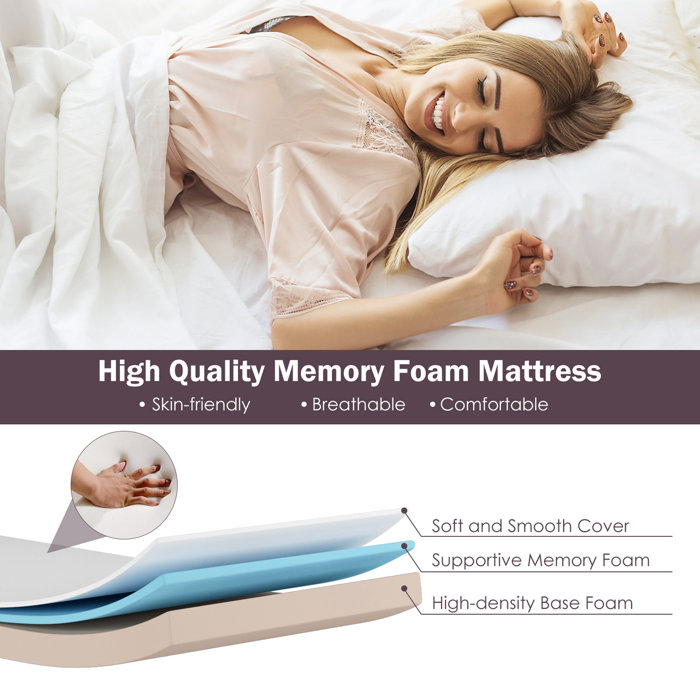 Viv + Rae Hursey Toddler Platforms Bed and Memory Foam Mattress Wayfair